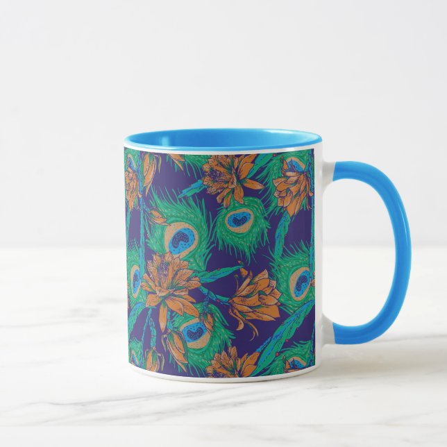 Blumen und Federn Tasse (Rechts)