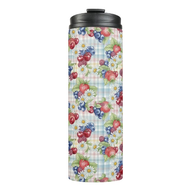 Blumen und Früchte Thermosbecher (Vorderseite)