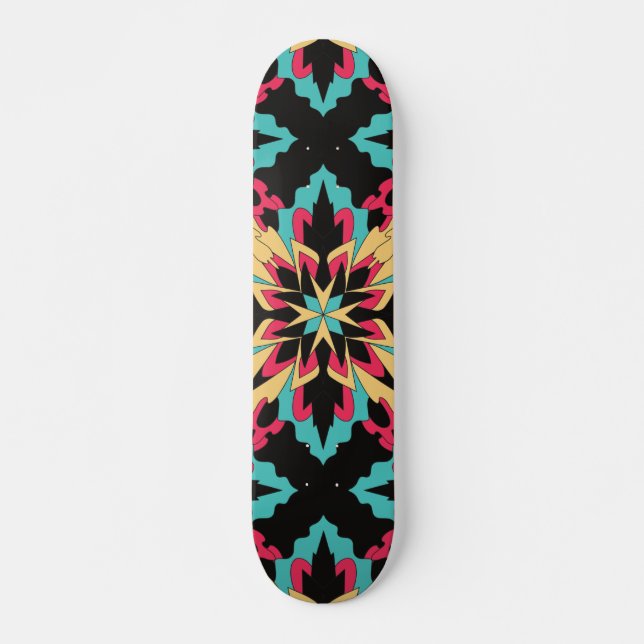 Blumen und Glamour Nahtlose Mode Niedlich Skateboard (Vorne)