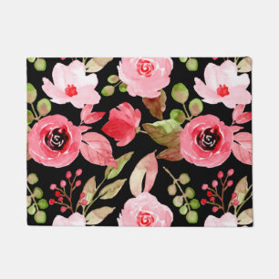 Blumen und Glamour Nahtlose Muster farbig Fußmatte