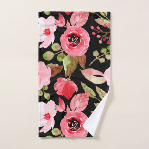 Blumen und Glamour Nahtlose Muster farbig Handtuch