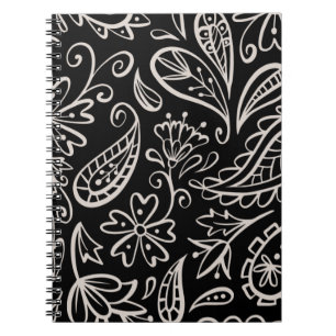 Blumen und Glamour Nahtlose Muster Moderne Niedlic Notizblock