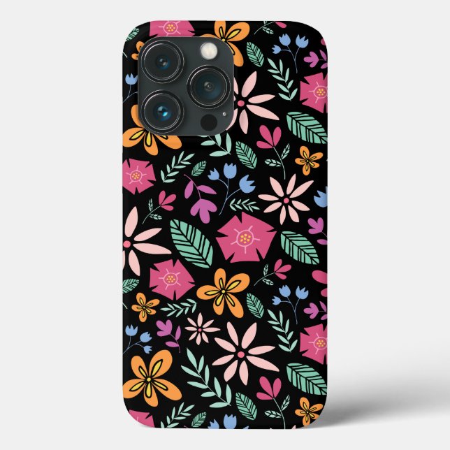 Blumen und Glamour Nahtlose Muster natürlich Case-Mate iPhone Hülle (Rückseite)