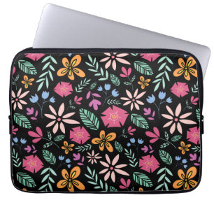Blumen und Glamour Nahtlose Muster natürlich Laptopschutzhülle