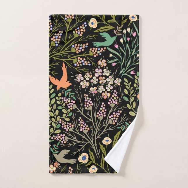 Blumen und Glamour Nahtlose Muster Sommerfarbe Handtuch (Handtuch)