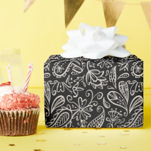 Blumen- und Glamour-Nahtlosmuster modern süß Geschenkpapier