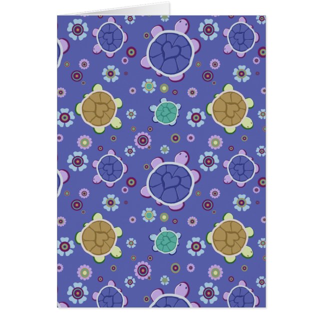 Blumen und Herz-Schildkröte-Muster (Vorne)