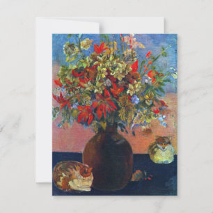 Blumen und Katzen von Paul Gauguin, Vintage Fine A