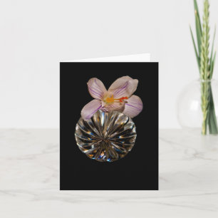 Blumen- und Kristall-Grußkarten Karte