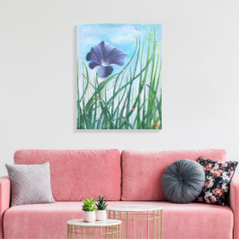 Blumen und Marienkäfer Leinwanddruck