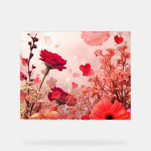 Blumen und mehr Blumen zieren diese romantische Wa Acrylschild