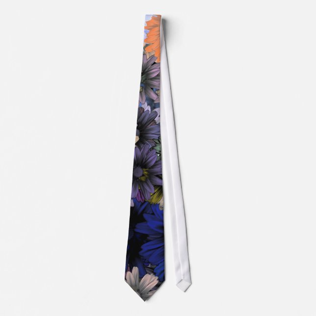 Blumen und Orangen Krawatte (Vorderseite)