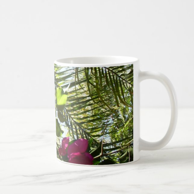 Blumen und Palme Kaffeetasse (Rechts)