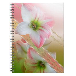 Blumen und Perlen Notizblock