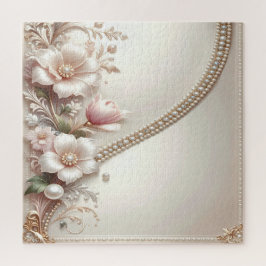 Blumen- und Perlenverzierungen Puzzle