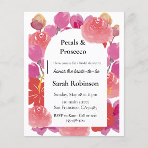 Blumen und Prosecco Floraler Bogen Sommerliche Bra Flyer