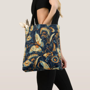Blumen und Schmetterlinge abstraktes Muster Tasche