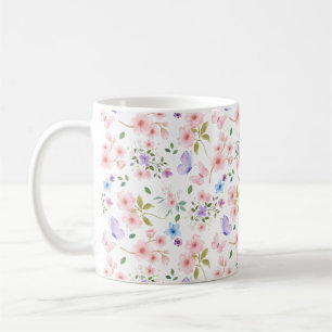 Blumen und Schmetterlinge Kaffeetasse