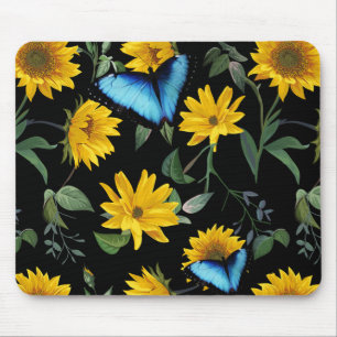 Blumen und Schmetterlinge Mousepad