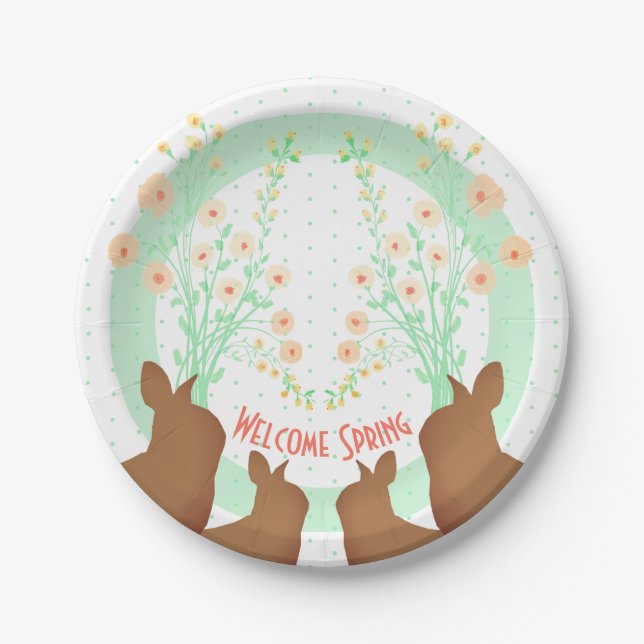 Blumen und sonnig pappteller (Vorderseite)