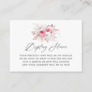 Blumen- und Spitzen-Brautparty-Display-Dusche Begleitkarte