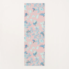 Blumen und Vögel , Hintergrundfarbe der Rose Yogamatte