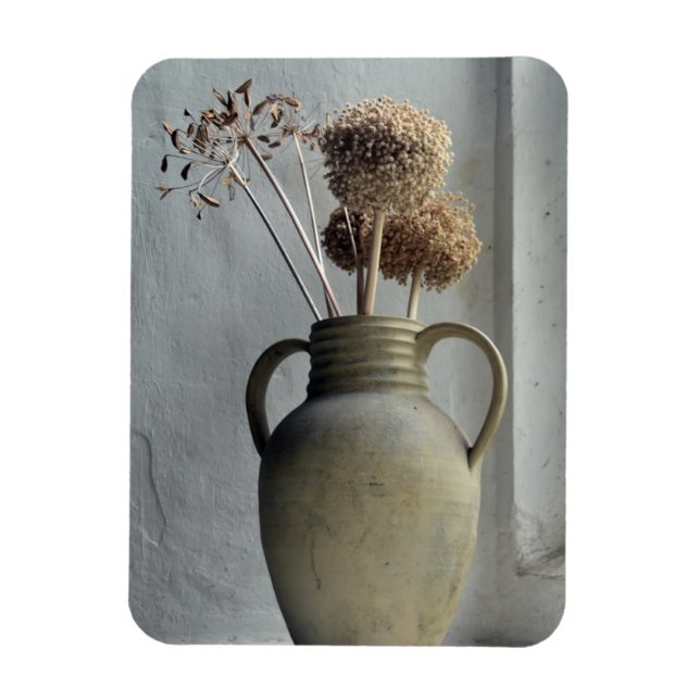 Blumen | Vase der trockenen Blume Magnet (Vertikal)