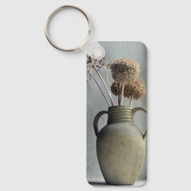 Blumen | Vase der trockenen Blume Schlüsselanhänger (Vorderseite)