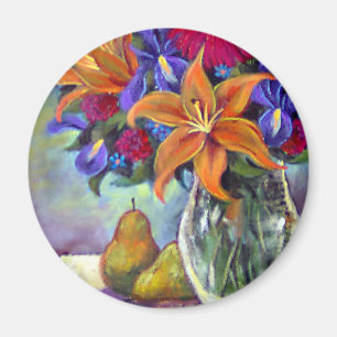 Blumen-Vasen-Birnen, die Kunst - multi malen Magnet