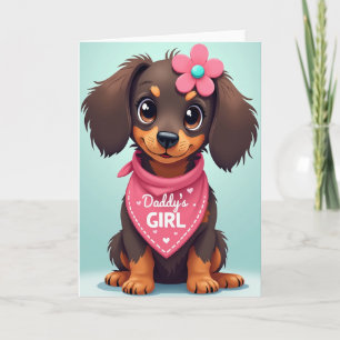 Blumen Vatertag Welpenkarte Karte