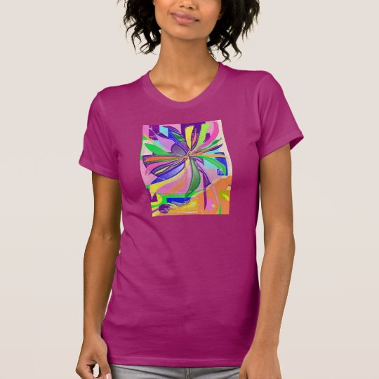 Blumen-Verpackungs-Geldstrafe-Jersey-T - T-Shirt