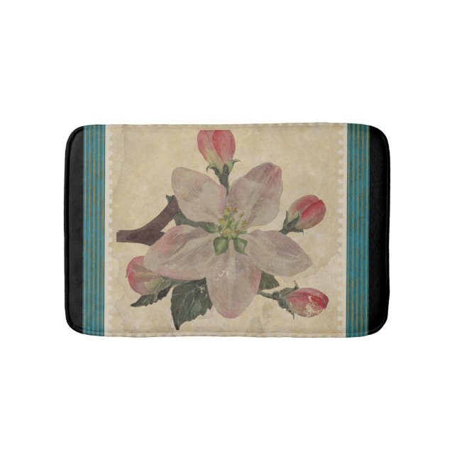 Blumen: Vintage Badematte (Vorderseite)