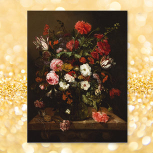 Blumen Vintage Fine Art Ölmalerei Personalisiert Postkarte