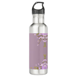 Blumen Vintage mauve Mel Mae Schmidt Stationery Edelstahlflasche