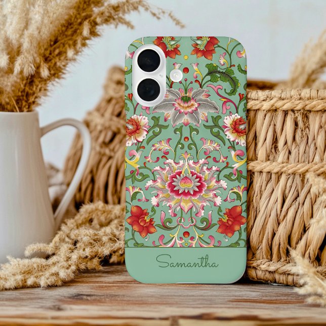 BLUMEN-VINTAGE-MUSTER iPhone / iPad-Hülle 16 Hülle (Von Creator hochgeladen)