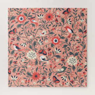 Blumen Vögel Handgezeichnet Vintage