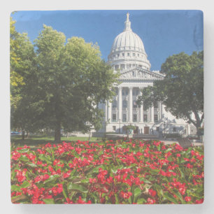 Blumen vor dem State Capitol Building Steinuntersetzer