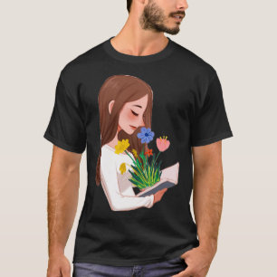 Blumen wachsen aus Buch 84 T-Shirt