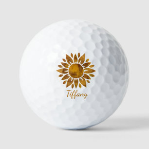 Blumen Wasserfarbe Sonnenschein gelb orange gesätt Golfball