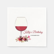 Blumen, Wein, Whimsikar, Cocktail Papier Napkins