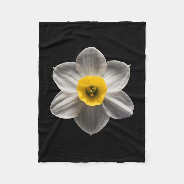 Blumen | Weiße affodische Blume Fleecedecke (Vorderseite)