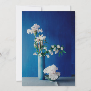 Blumen White Iris in Vase Dankeskarte