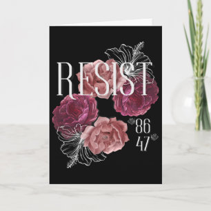 Blumen widerstehen Nicht mein Präsident 86 47 Anti Karte