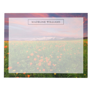 Blumen   Wildblume Felsschneebedeckte Berge Notizblock