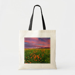 Blumen Wildblume Felsschneebedeckte Berge Tragetasche