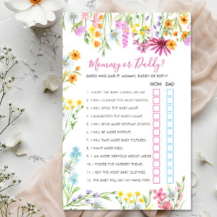 Blumen-Wildblumen-Baby-Party-Spiel für Mama oder P