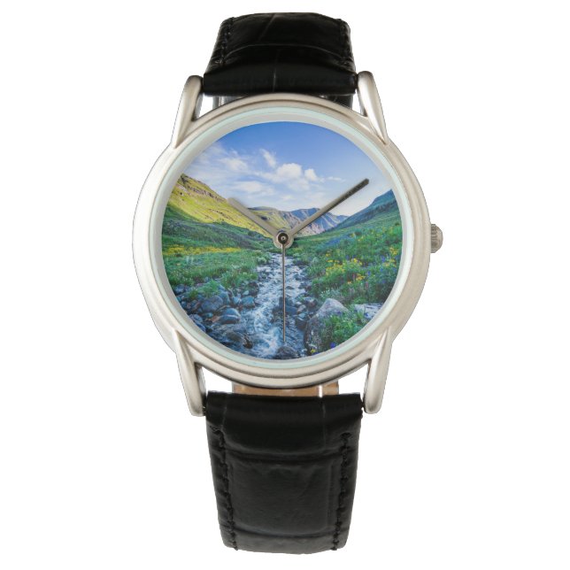 Blumen | Wildblumen in Colorado Armbanduhr (Vorderseite)