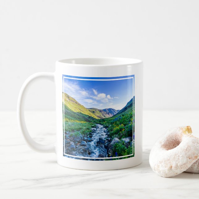 Blumen | Wildblumen in Colorado Kaffeetasse (Mit Donut)