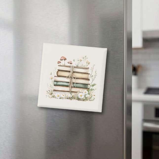 Blumen Wilde Blumen Vintage Bücher Magnet (Von Creator hochgeladen)