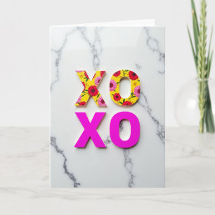 Blumen-Xoxo-Moderne-Liebeskarte Karte
